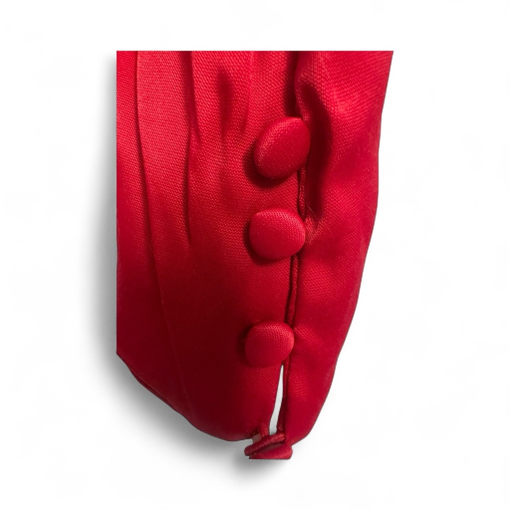Zara NWT Satin Effect Crop top Scarlet Twist Front Blouse - Picture 5 of 8